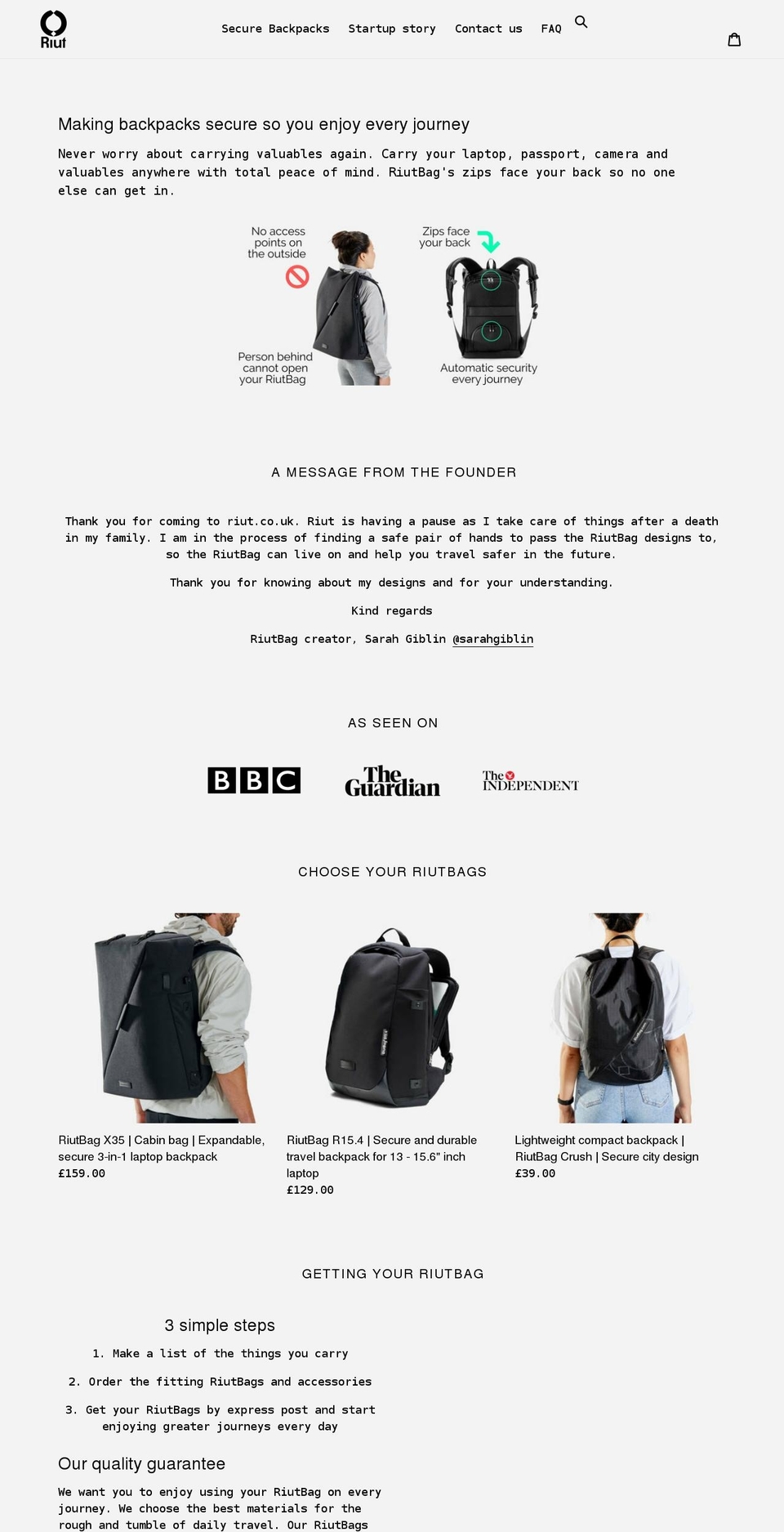 Backup Handy-pxu Shopify theme site example riutbags.uk