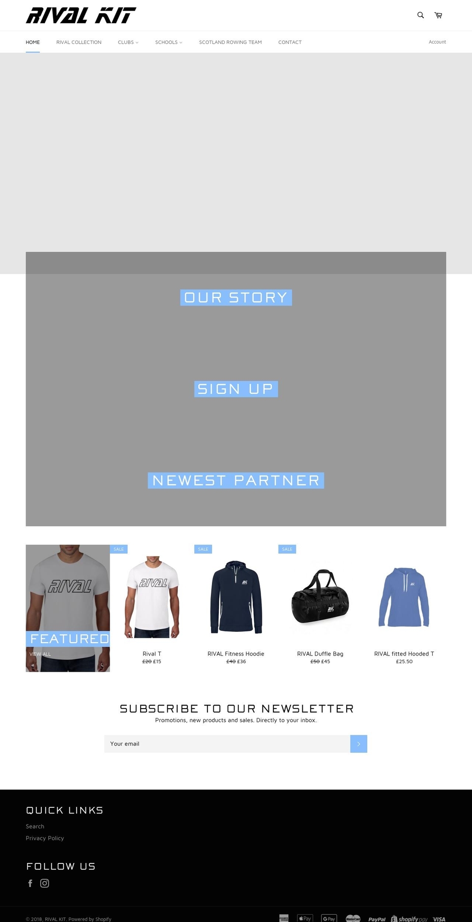 rivalkit.com — Shopify storefront screenshot