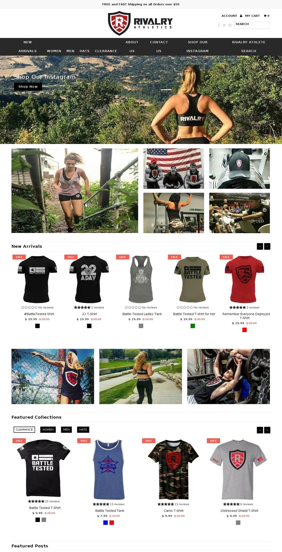 rivalryathletics.com shopify website screenshot