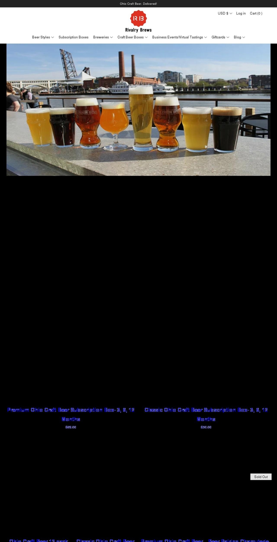 rivalrybrews.com shopify website screenshot