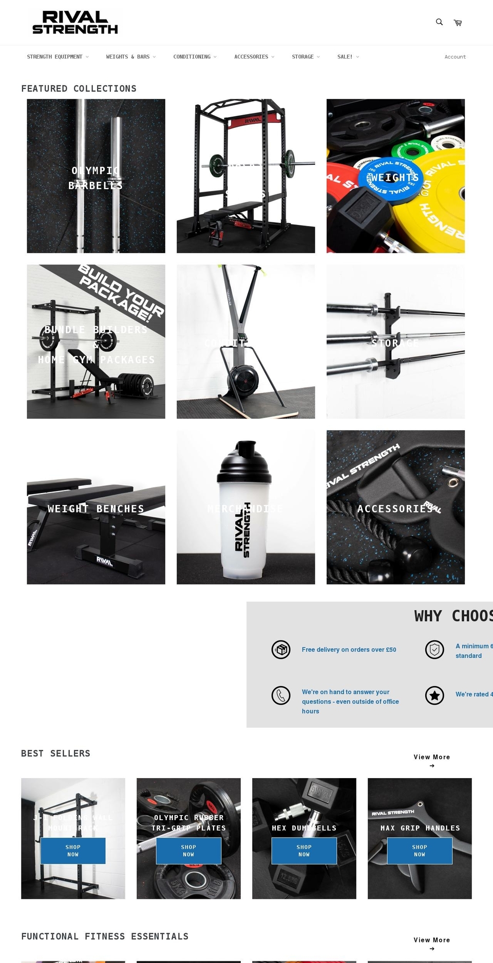 rivalstrength.co.uk shopify website screenshot