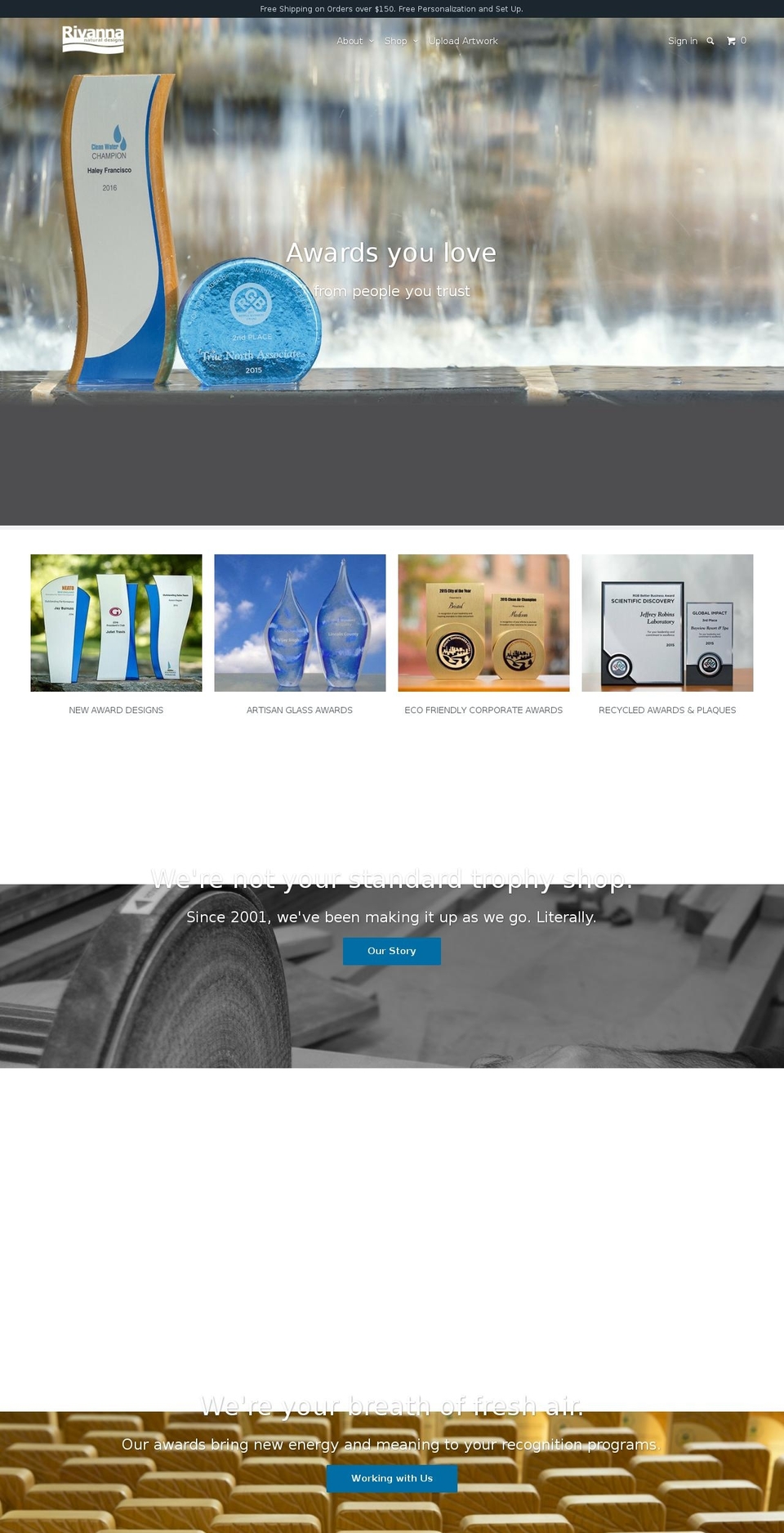 rivannadesigns.com shopify website screenshot