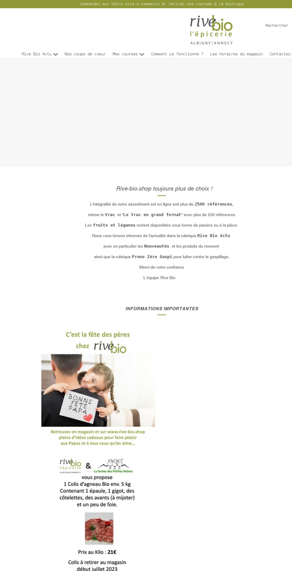 rive-bio.shop shopify website screenshot