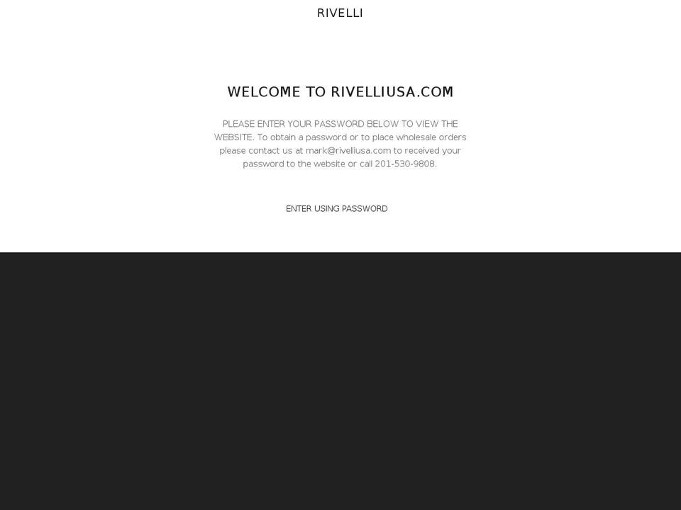 rivelliusa.com — Shopify storefront screenshot