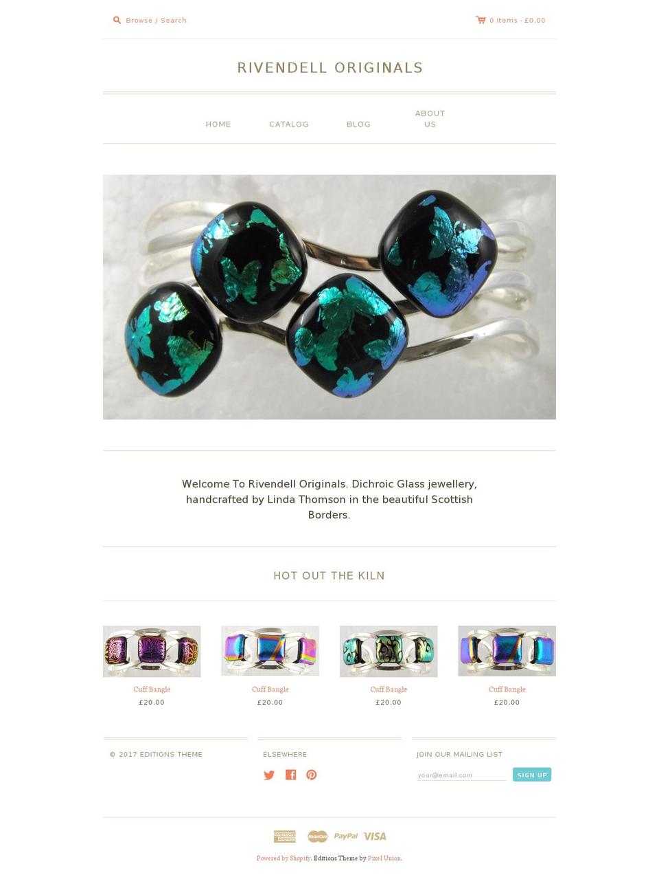 rivendell-originals.com shopify website screenshot