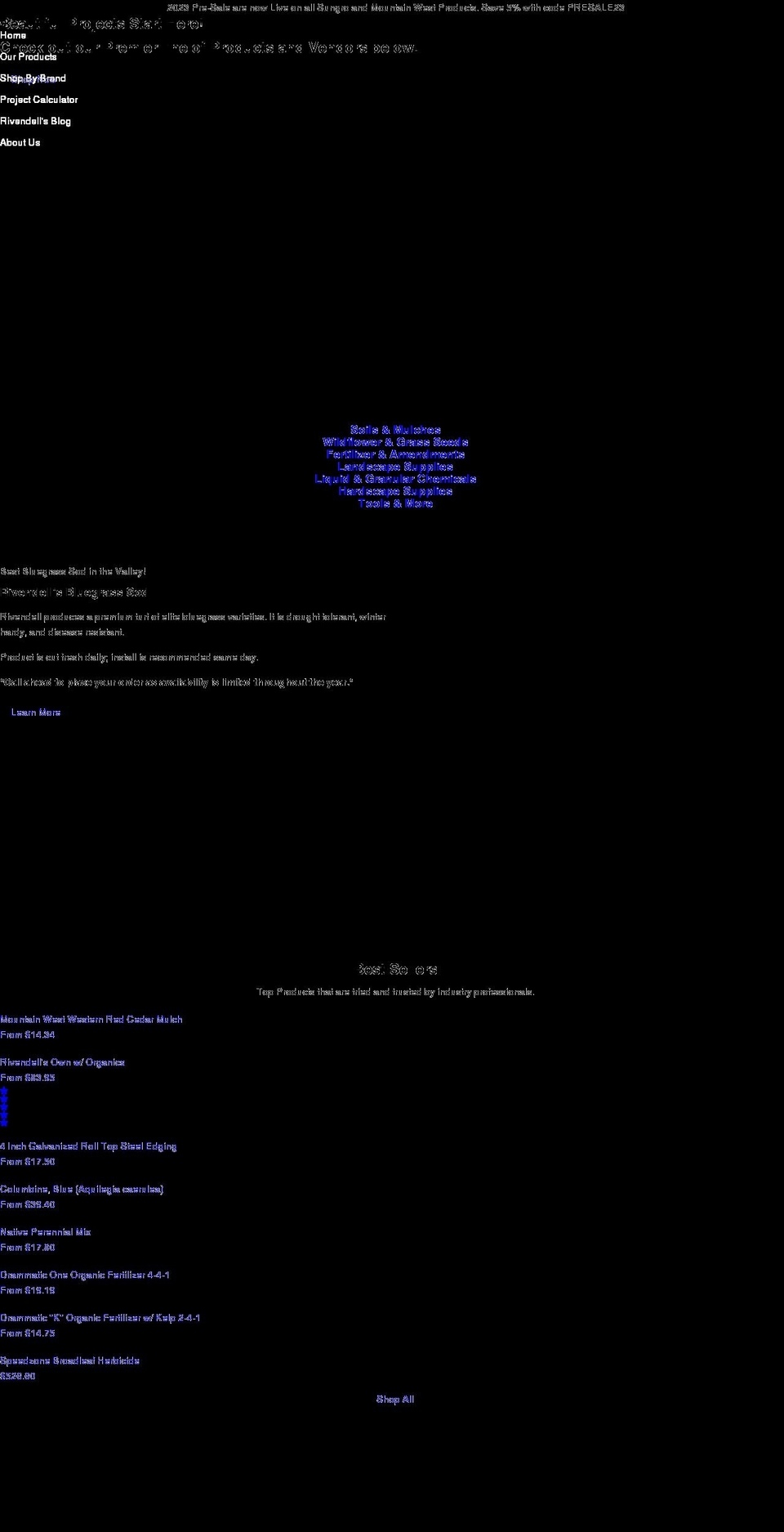 rivendelldistribution.com shopify website screenshot