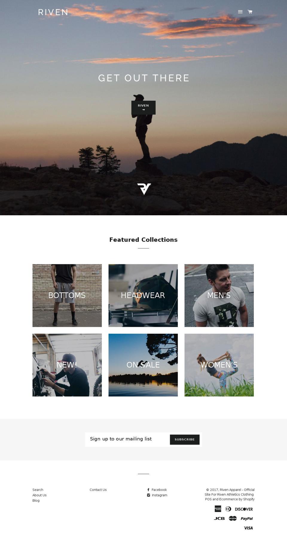rivengear.com shopify website screenshot