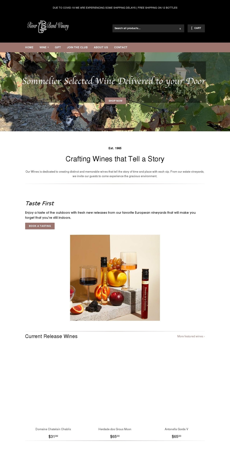 river-bend-winery-estates.myshopify.com shopify website screenshot