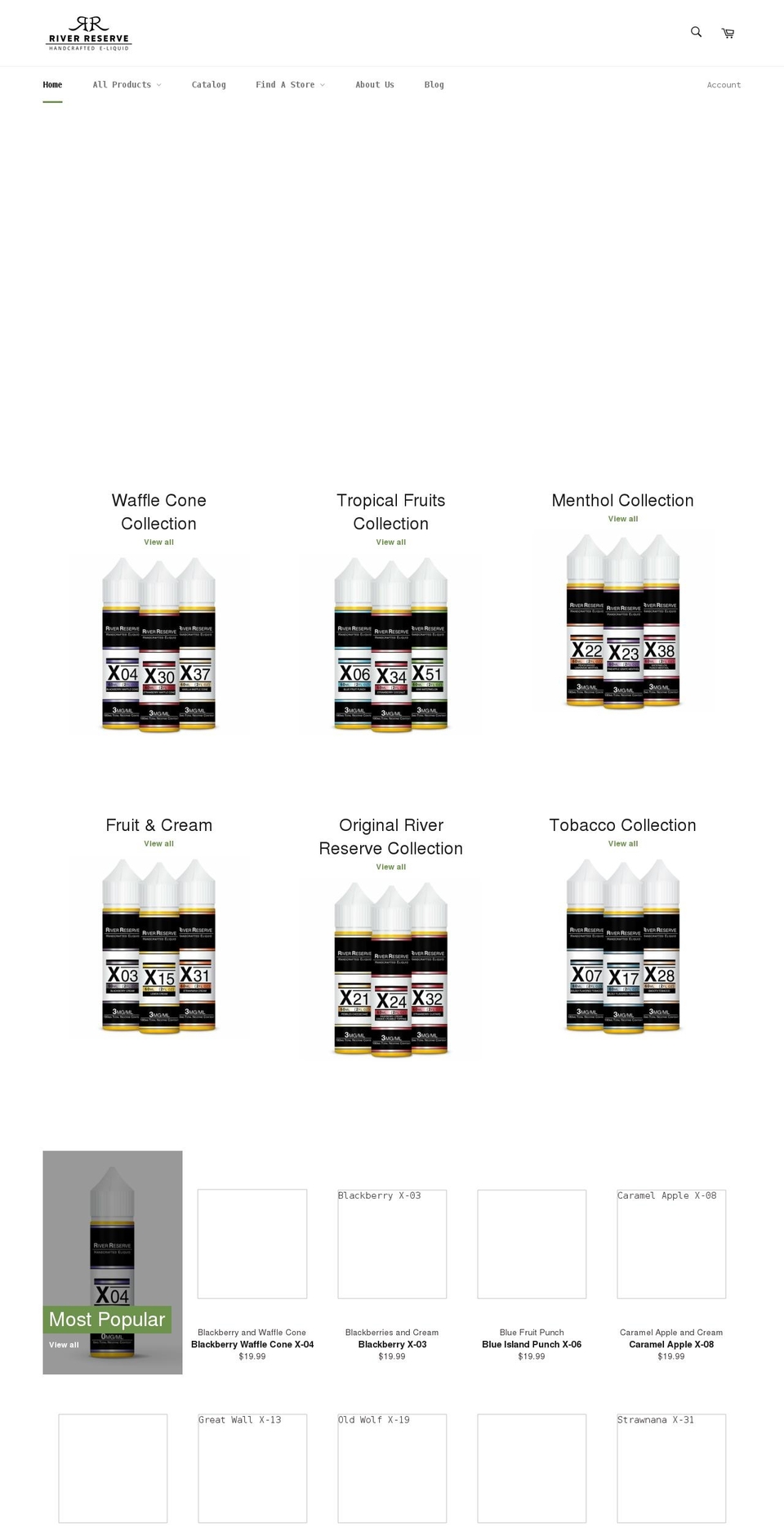 river-reserve.com shopify website screenshot