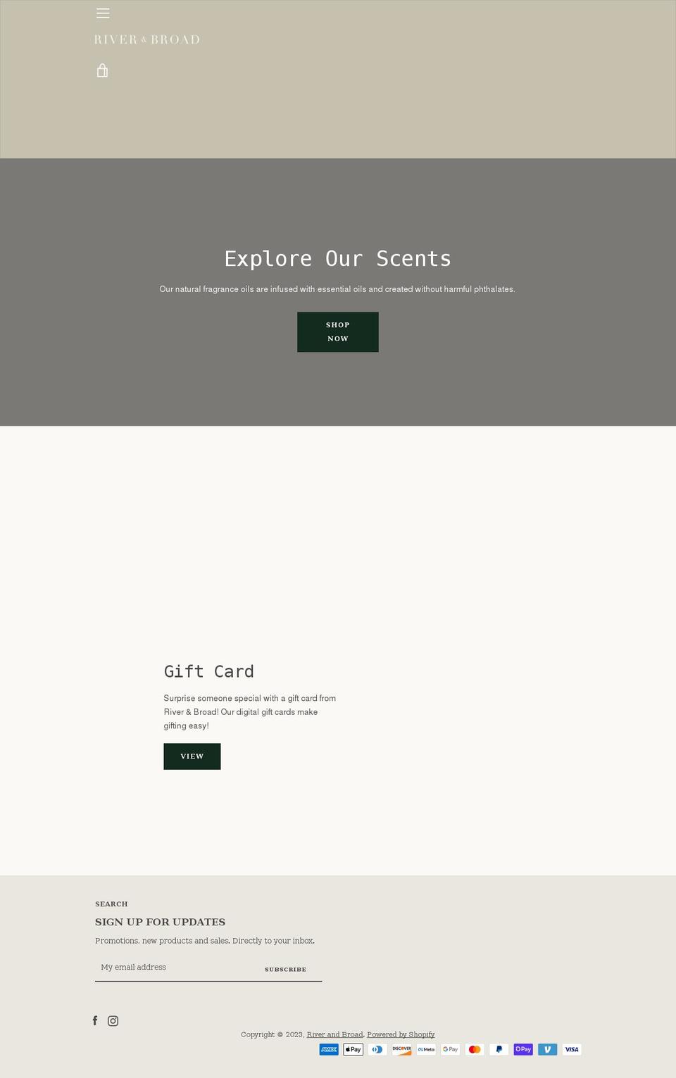 riverandbroad.com shopify website screenshot