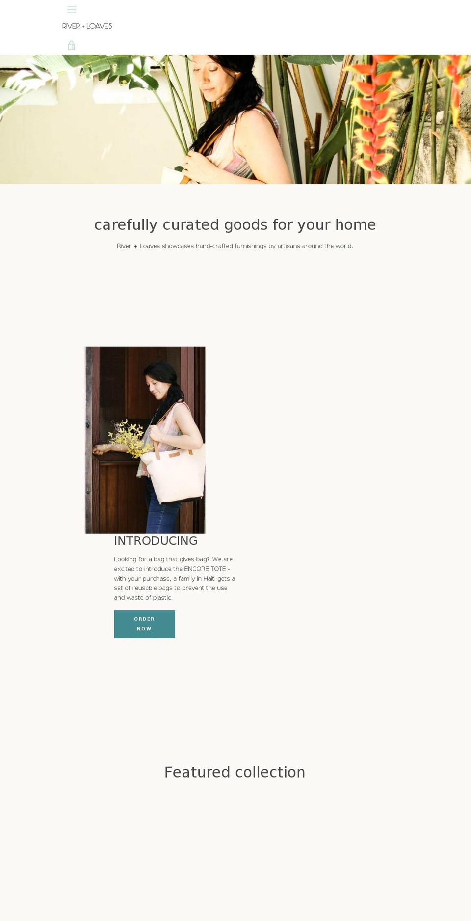 riverandloaves.com — Shopify storefront screenshot