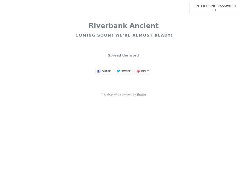 riverbankancient.com — Shopify storefront screenshot
