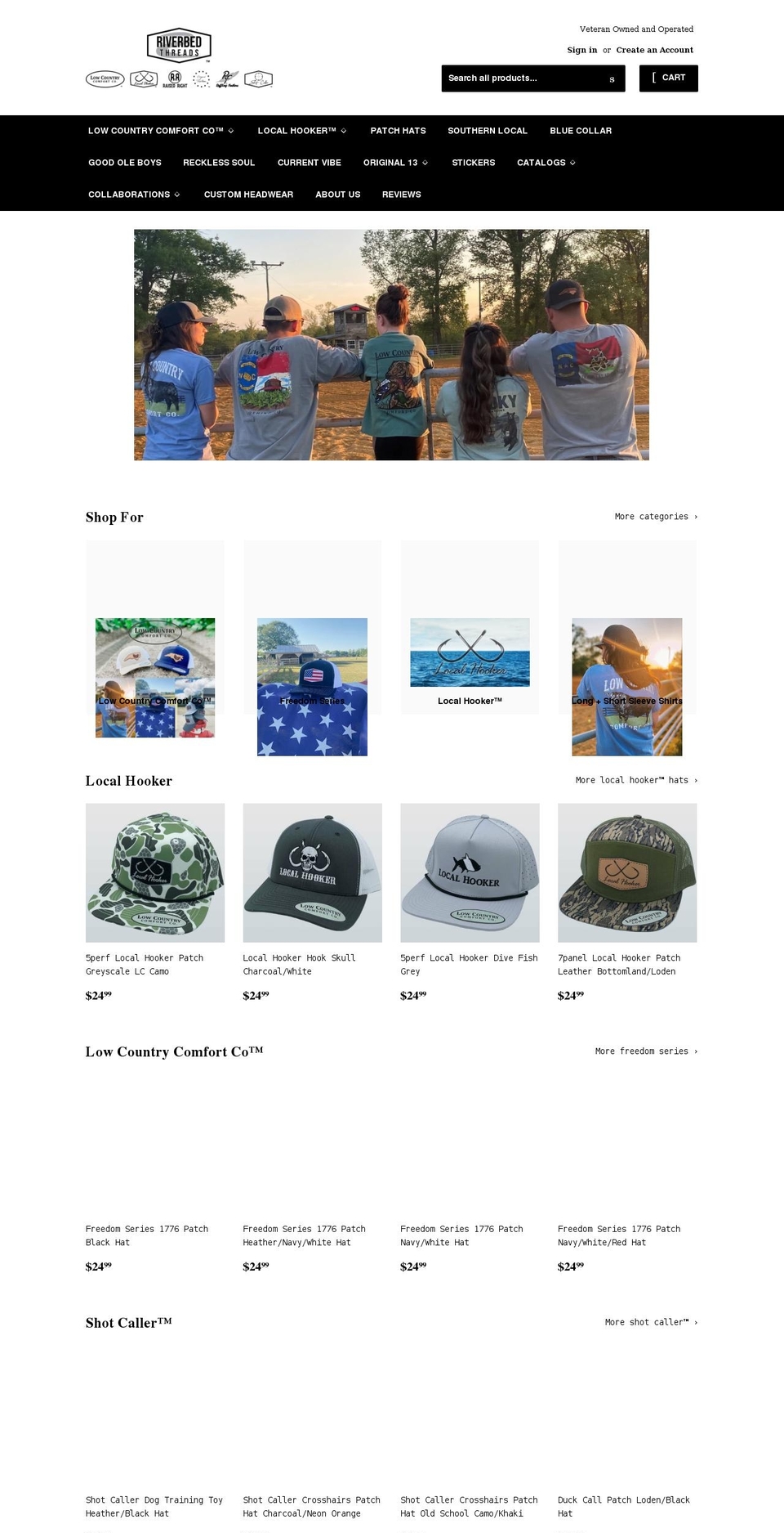 riverbedthreads.com shopify website screenshot