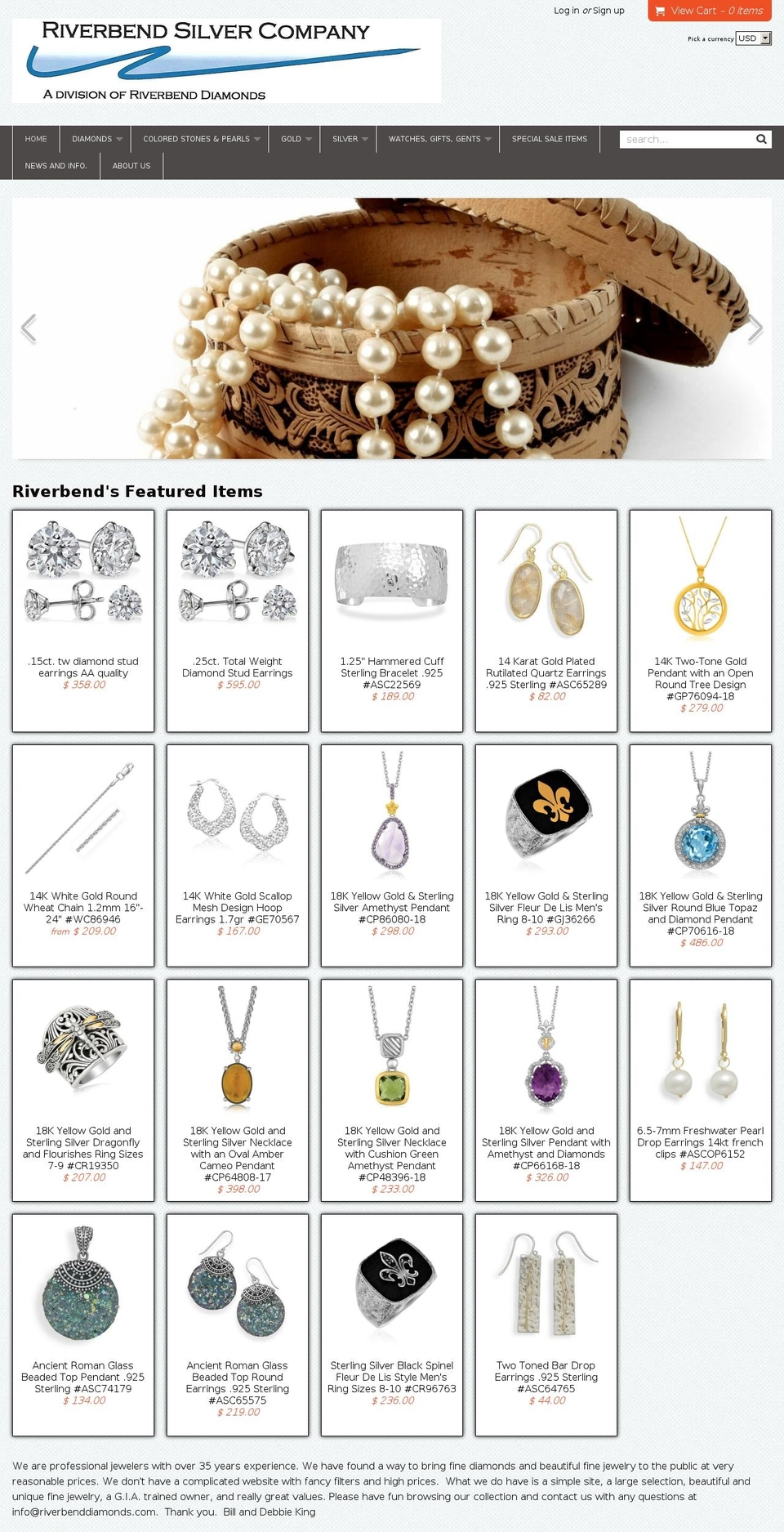 riverbendgold.com — Shopify storefront screenshot