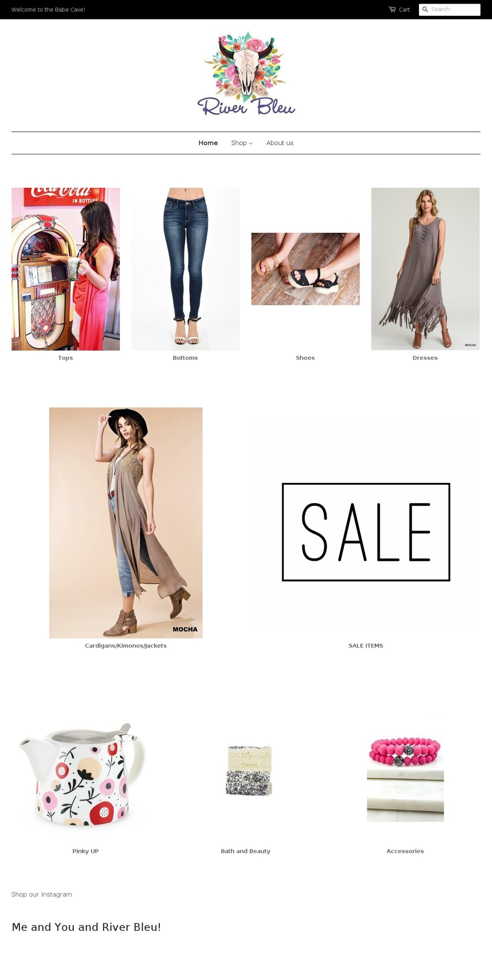 riverbleuboutique.com — Shopify storefront screenshot
