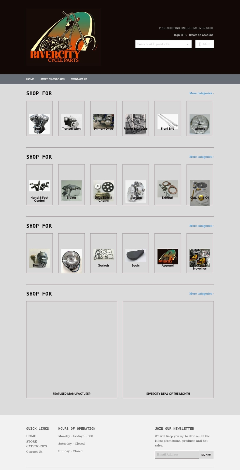 rivercity-store.com shopify website screenshot