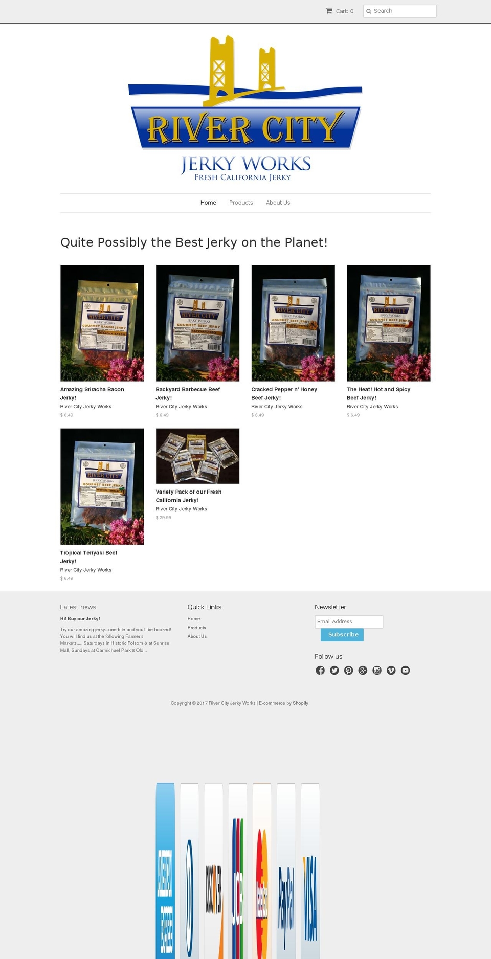 rivercityjerkyworks.com shopify website screenshot