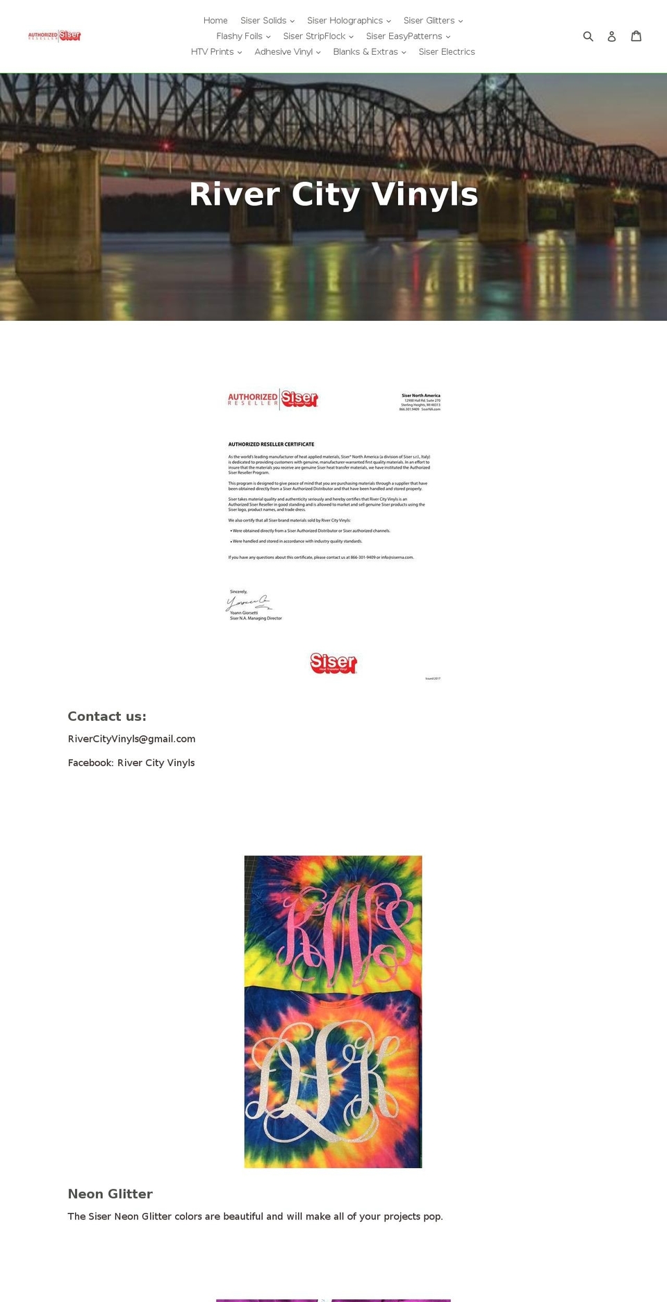 rivercityvinyls.com shopify website screenshot