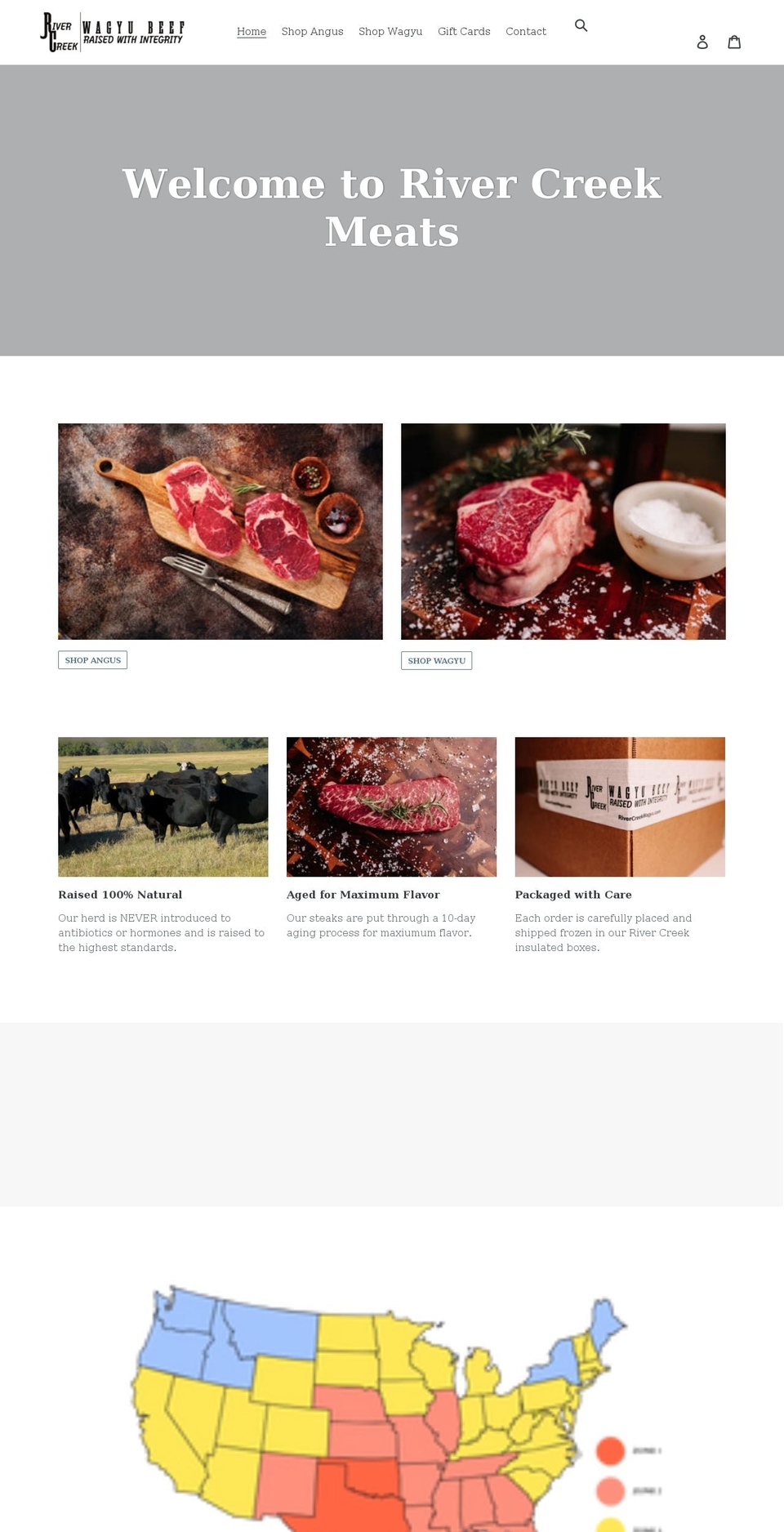 rivercreekmeats.com shopify website screenshot