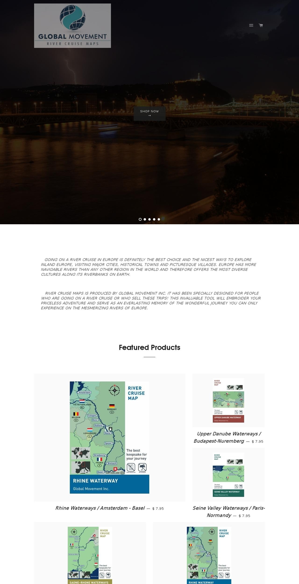 rivercruisemaps.com shopify website screenshot