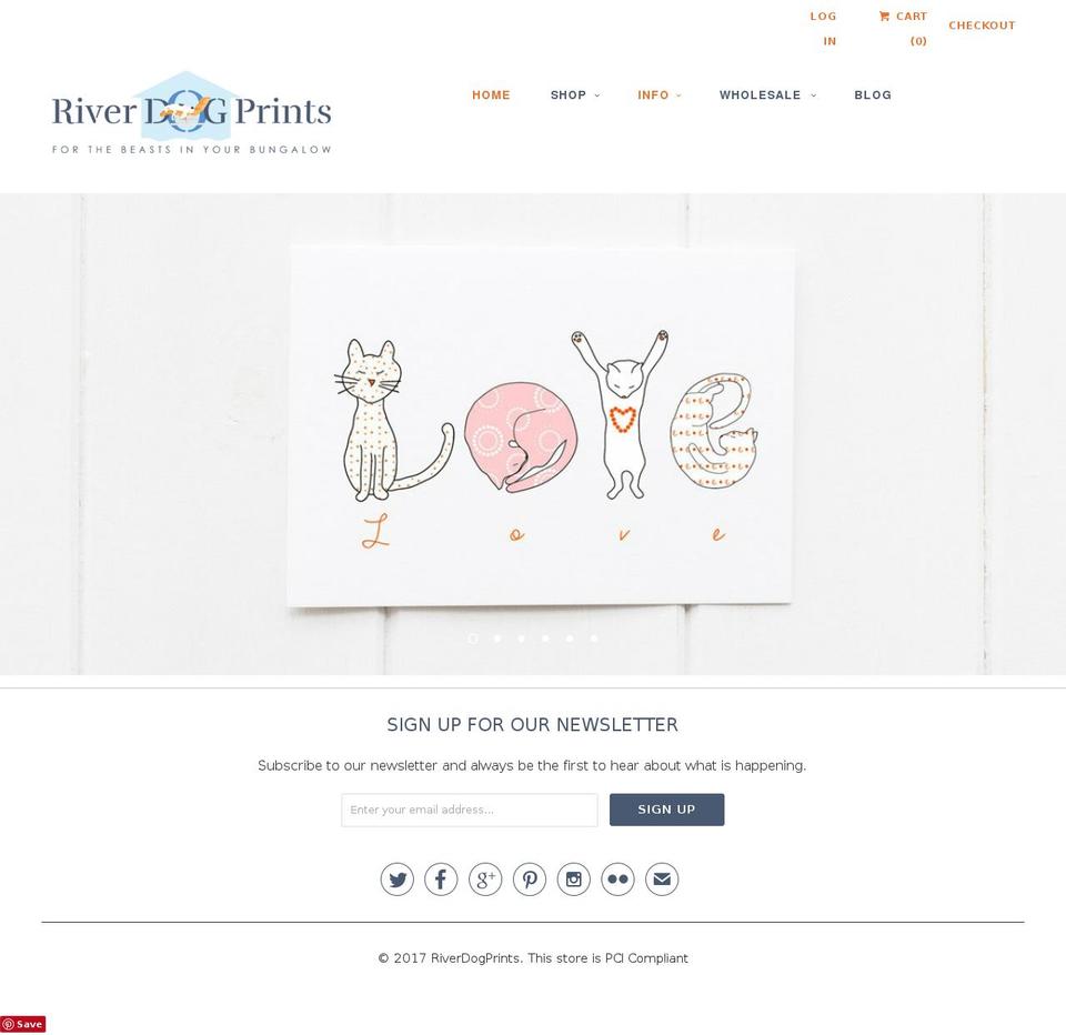 riverdogprints.com shopify website screenshot