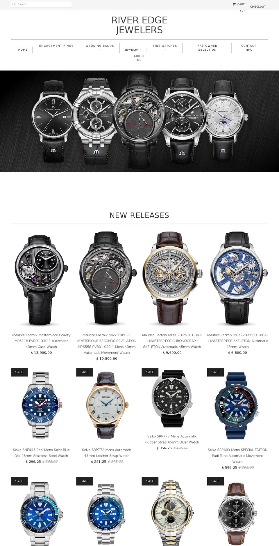 riveredgejewelers.com shopify website screenshot