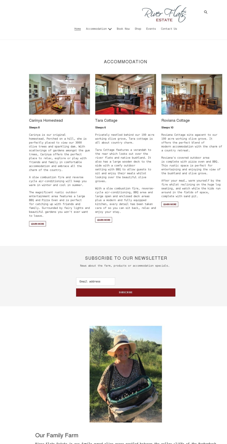 riverflatsestate.com.au shopify website screenshot