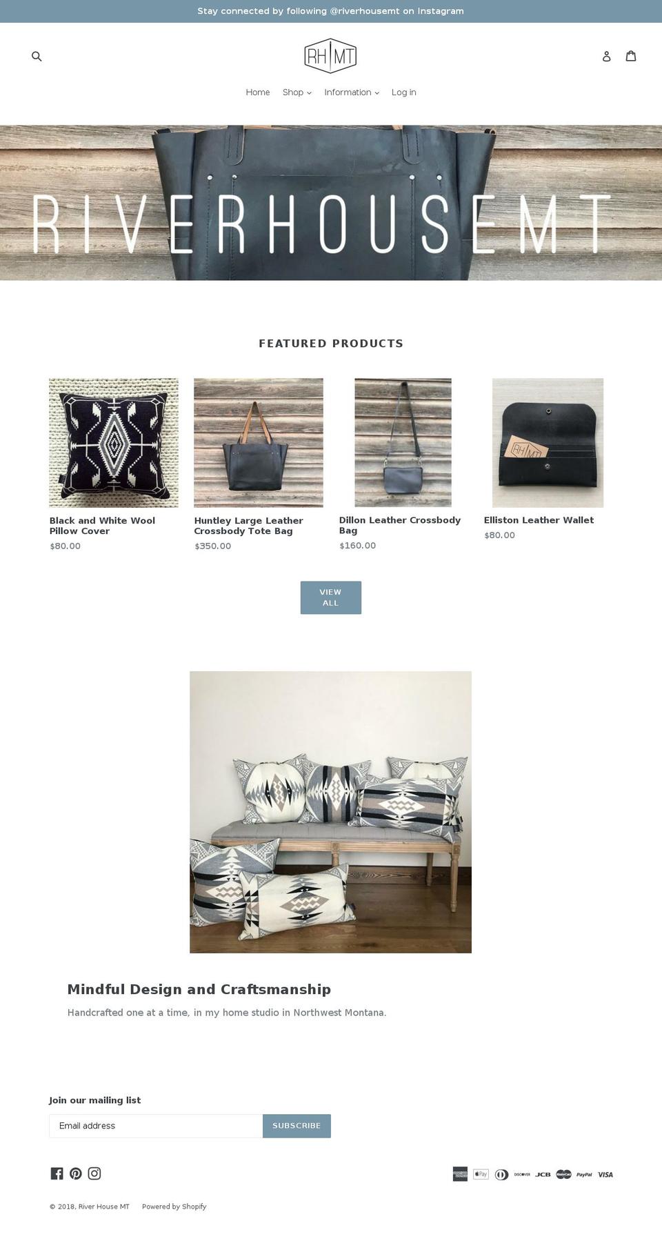 riverhousemt.com shopify website screenshot