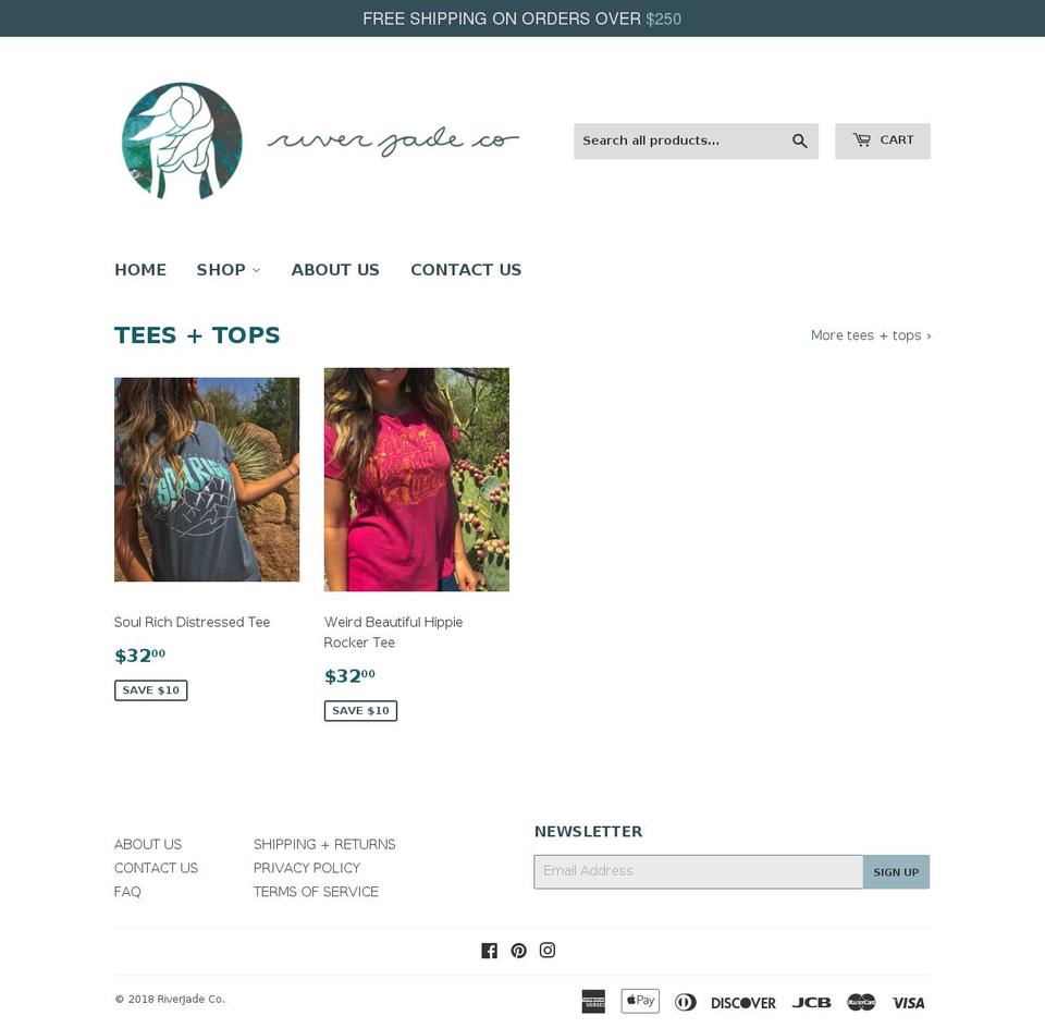 riverjadeco.com — Shopify storefront screenshot