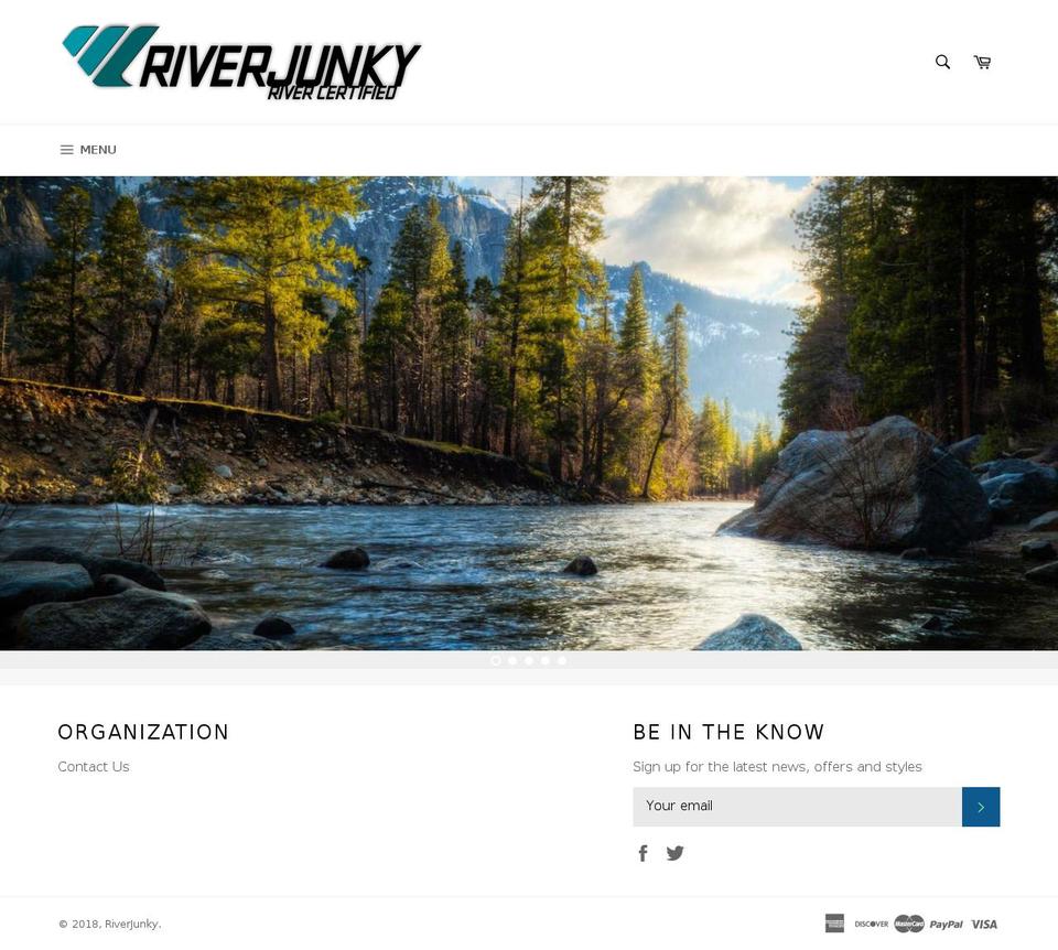 riverjunky.us shopify website screenshot