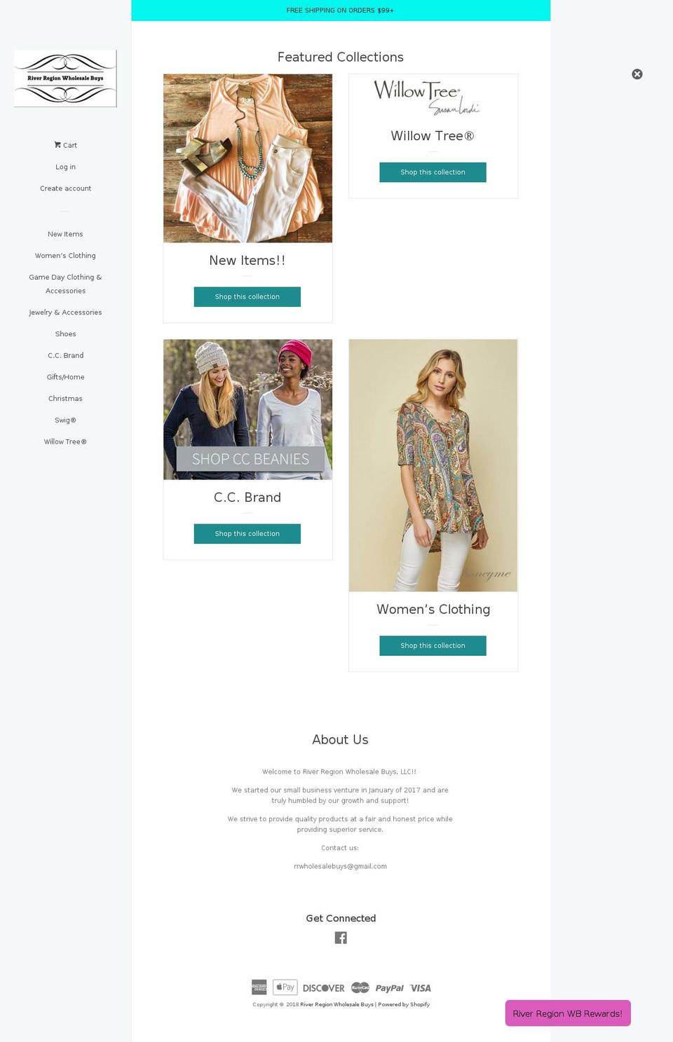 riverregionwb.com shopify website screenshot