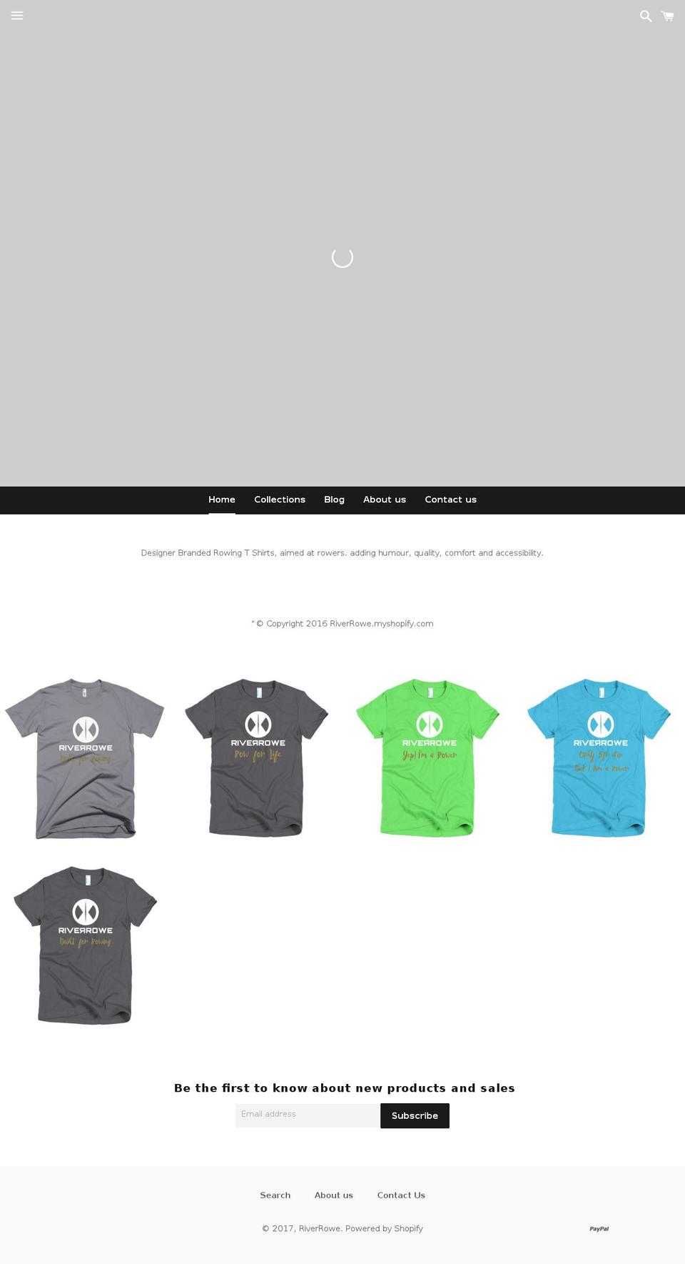 riverrowe.com shopify website screenshot