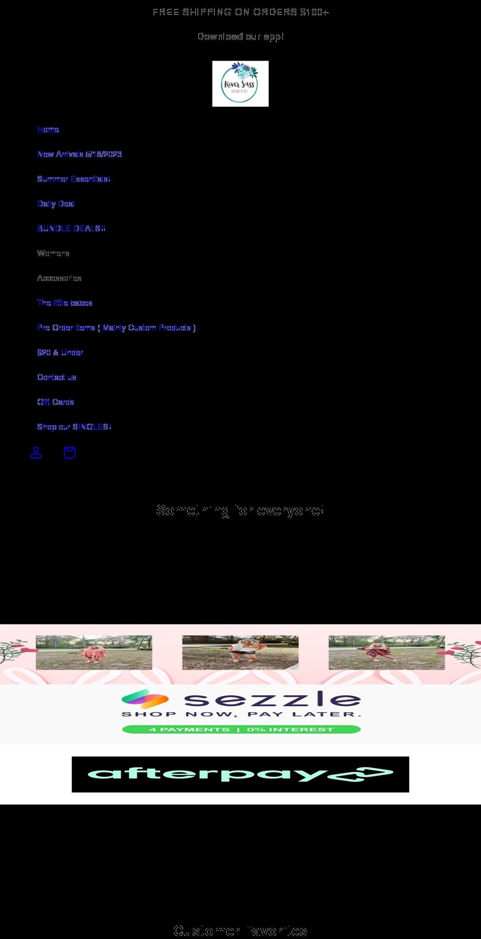 riversassboutique.com shopify website screenshot