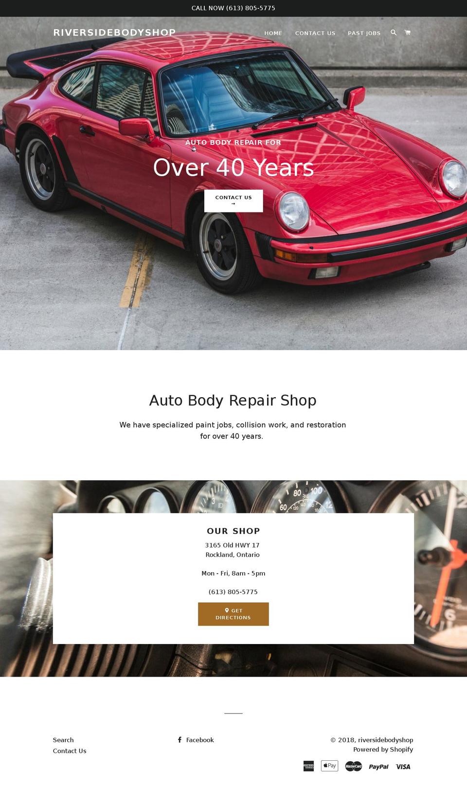 riversidebodyshop.com — Shopify storefront screenshot