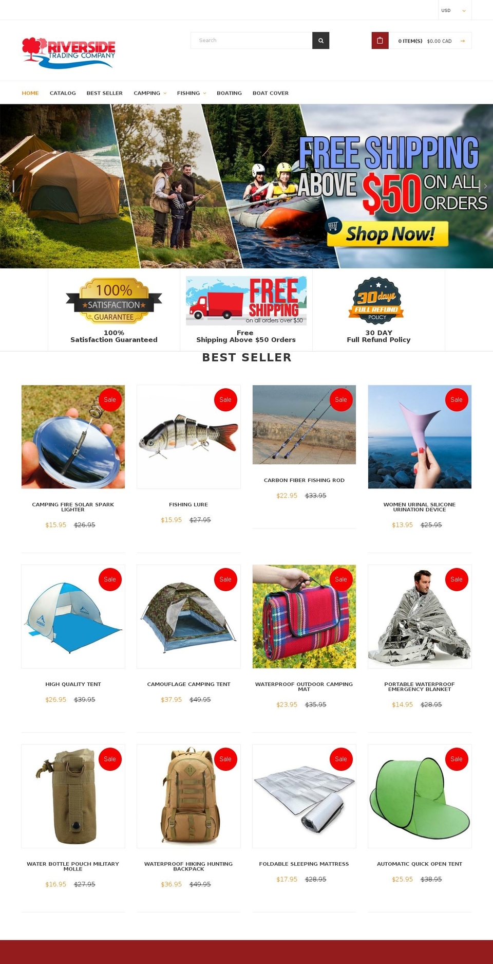 EcomClub Shopify theme site example riversidetradingcompany.com