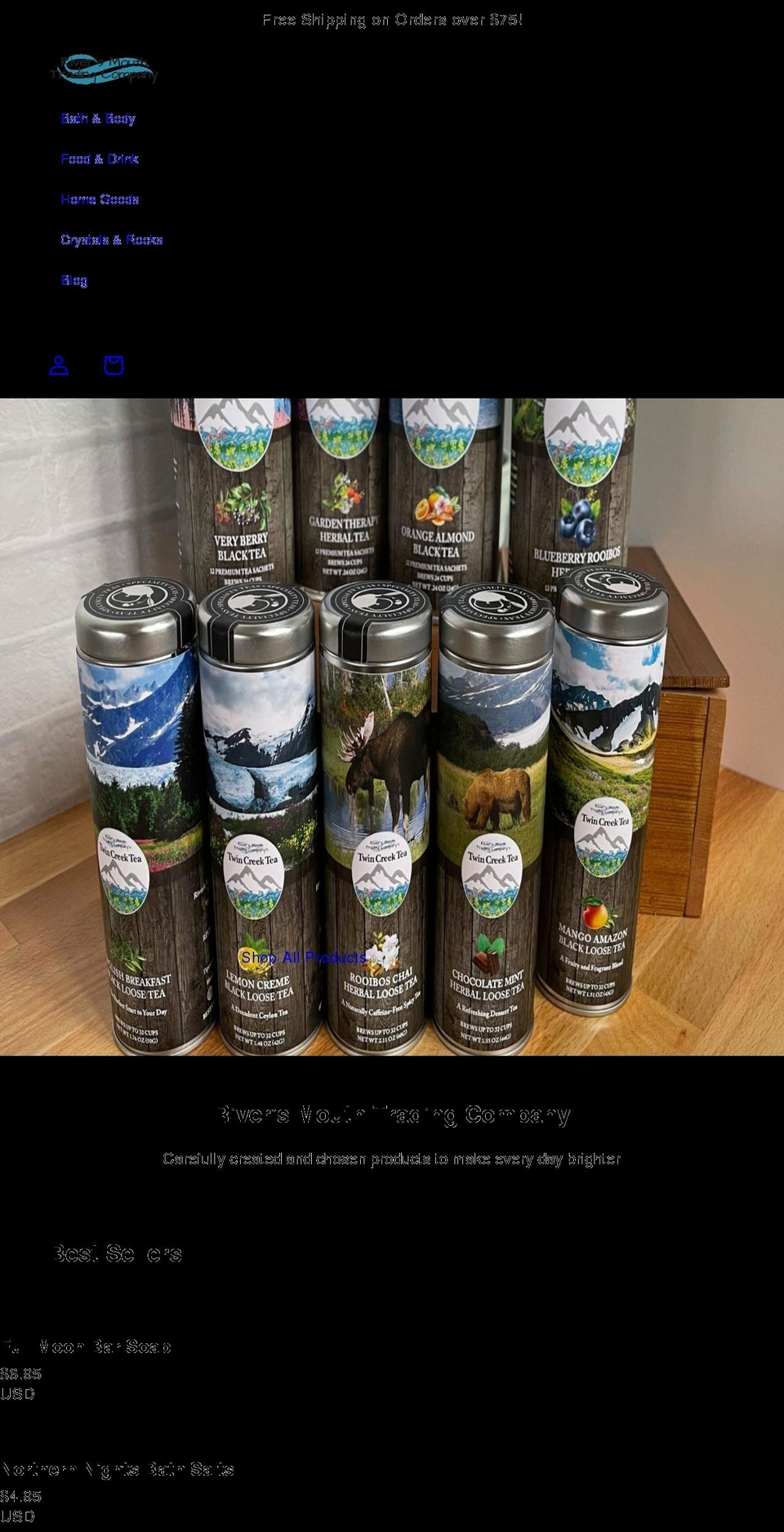 riversmouth.com shopify website screenshot