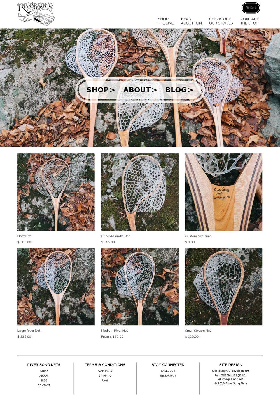 riversongnets.com shopify website screenshot