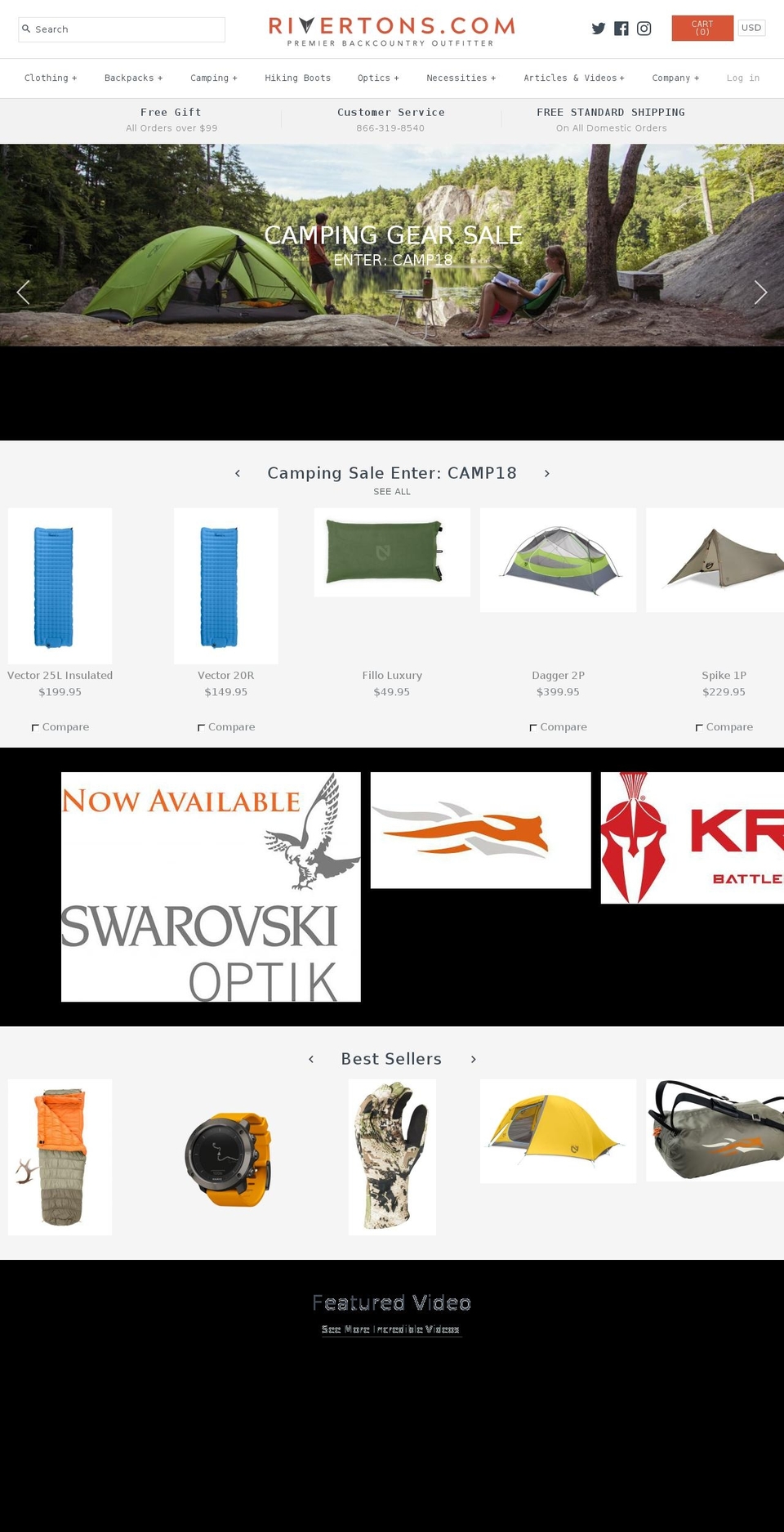 rivertons.com shopify website screenshot