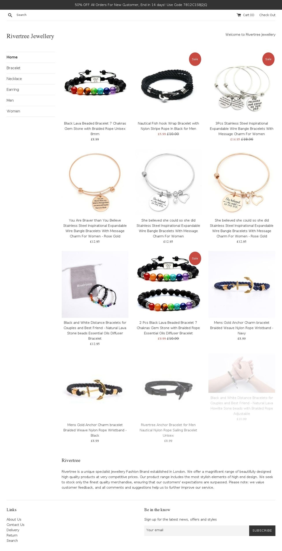 rivertreejewellery.com — Shopify storefront screenshot