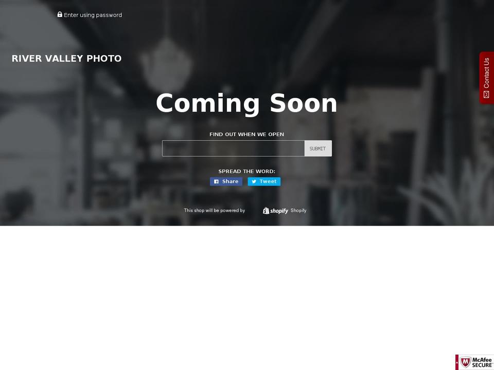 rivervalleyphotographic.com shopify website screenshot