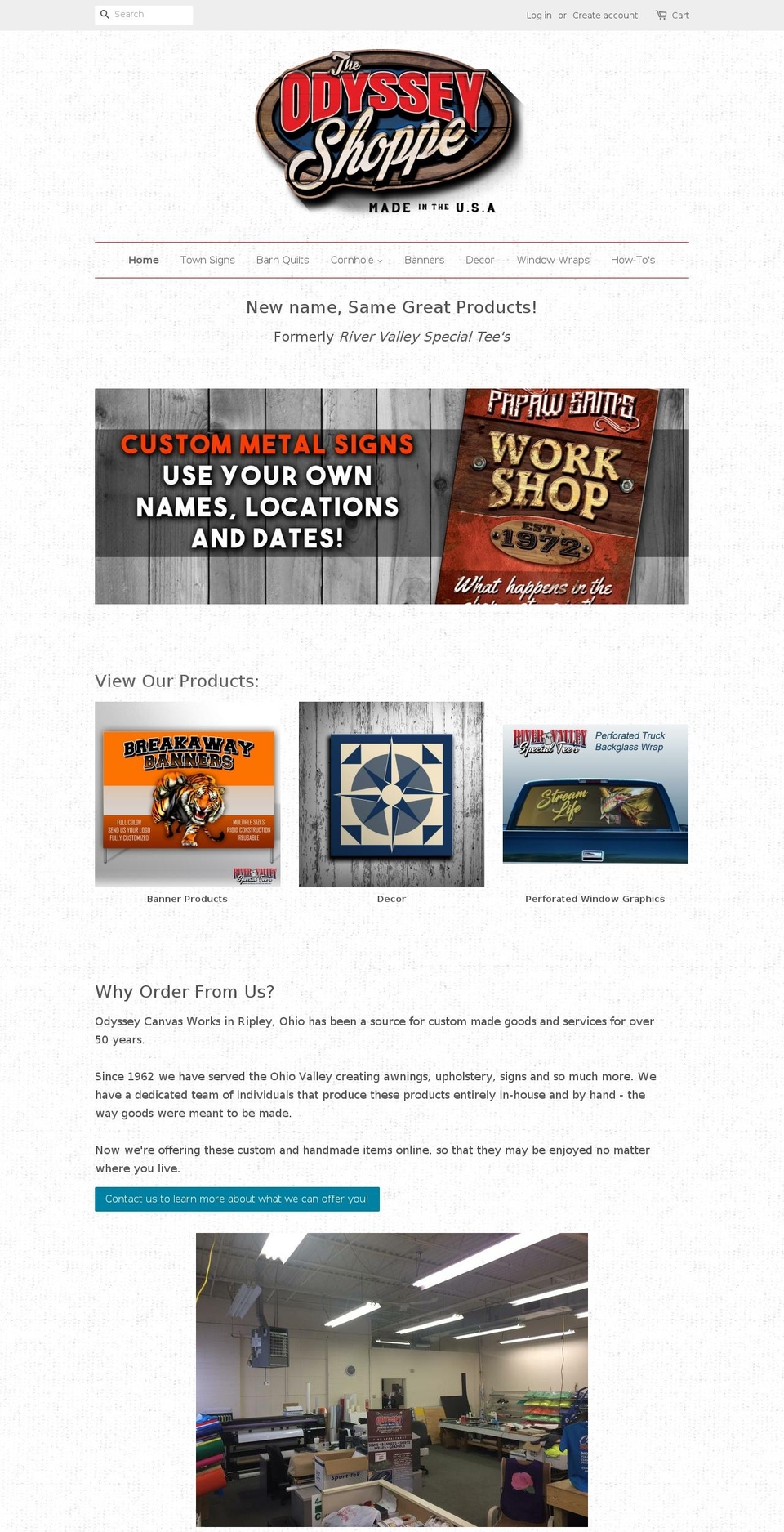 rivervalleyspecialtees.net shopify website screenshot
