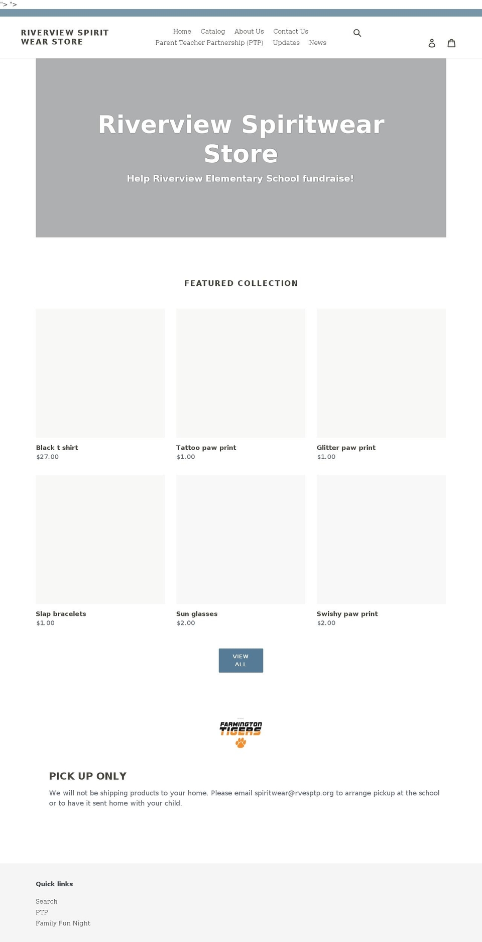 riverview-spirit-wear-store.myshopify.com shopify website screenshot