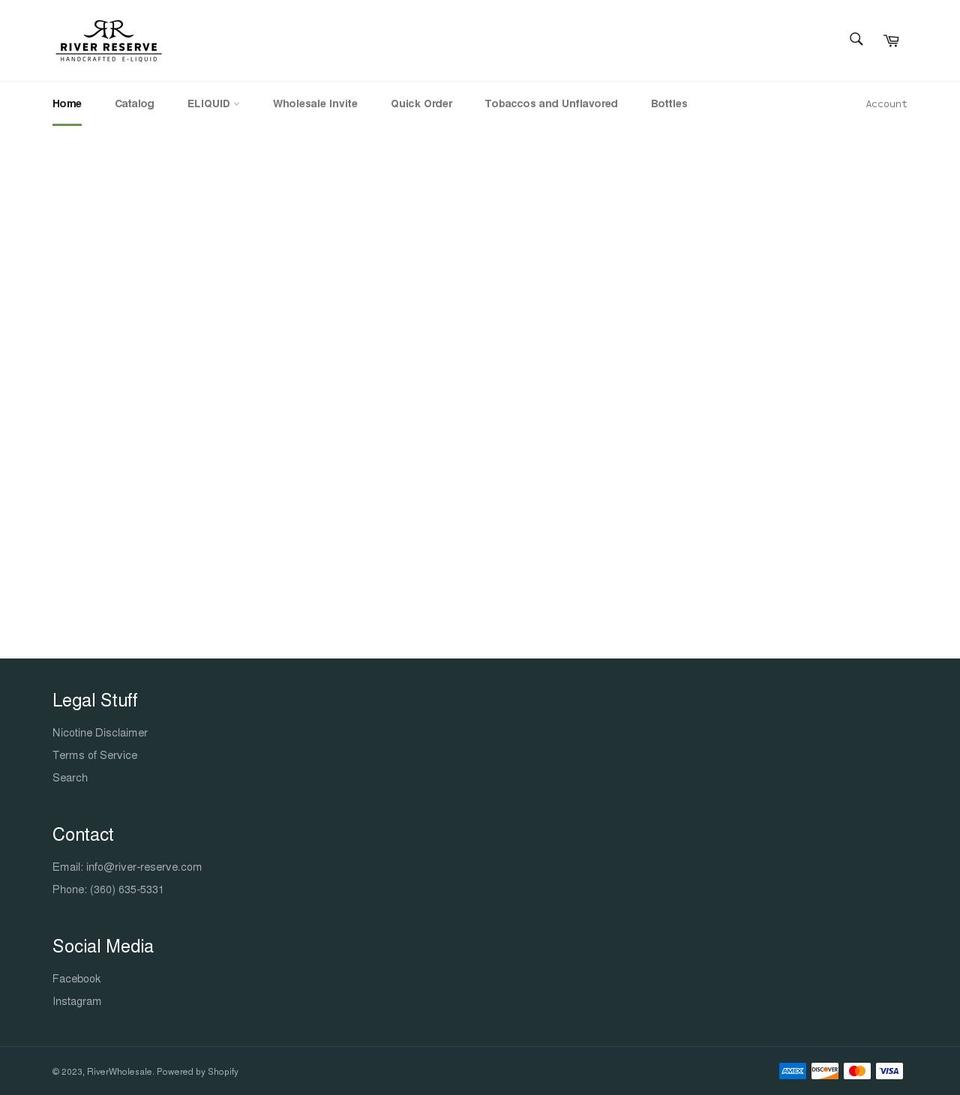 riverwholesale.com shopify website screenshot
