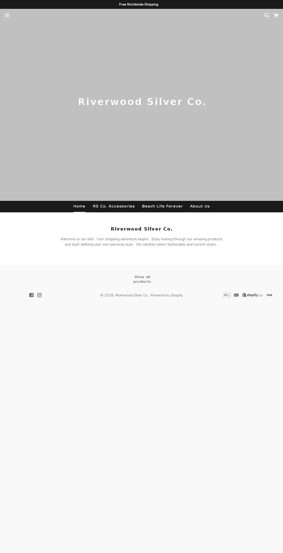 riverwoodsilverco.com — Shopify storefront screenshot