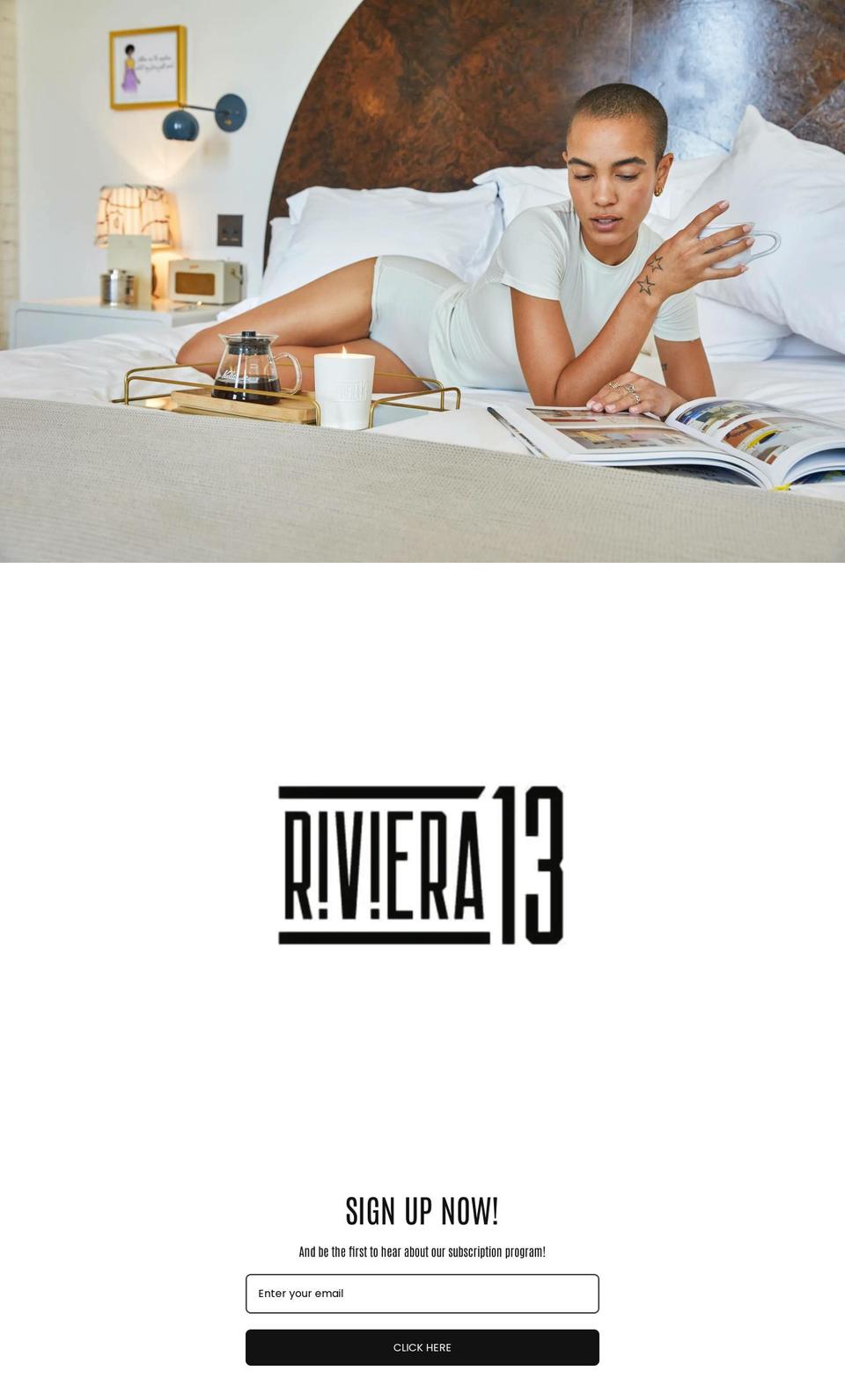 riviera13.com shopify website screenshot