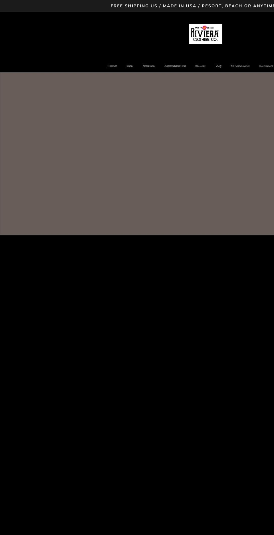 rivieraclothingco.com shopify website screenshot