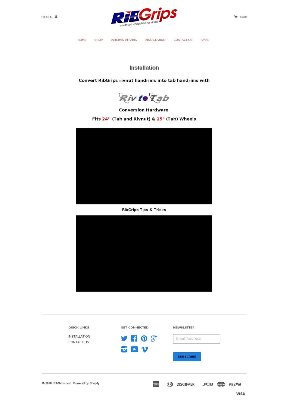 rivtotab.com — Shopify storefront screenshot