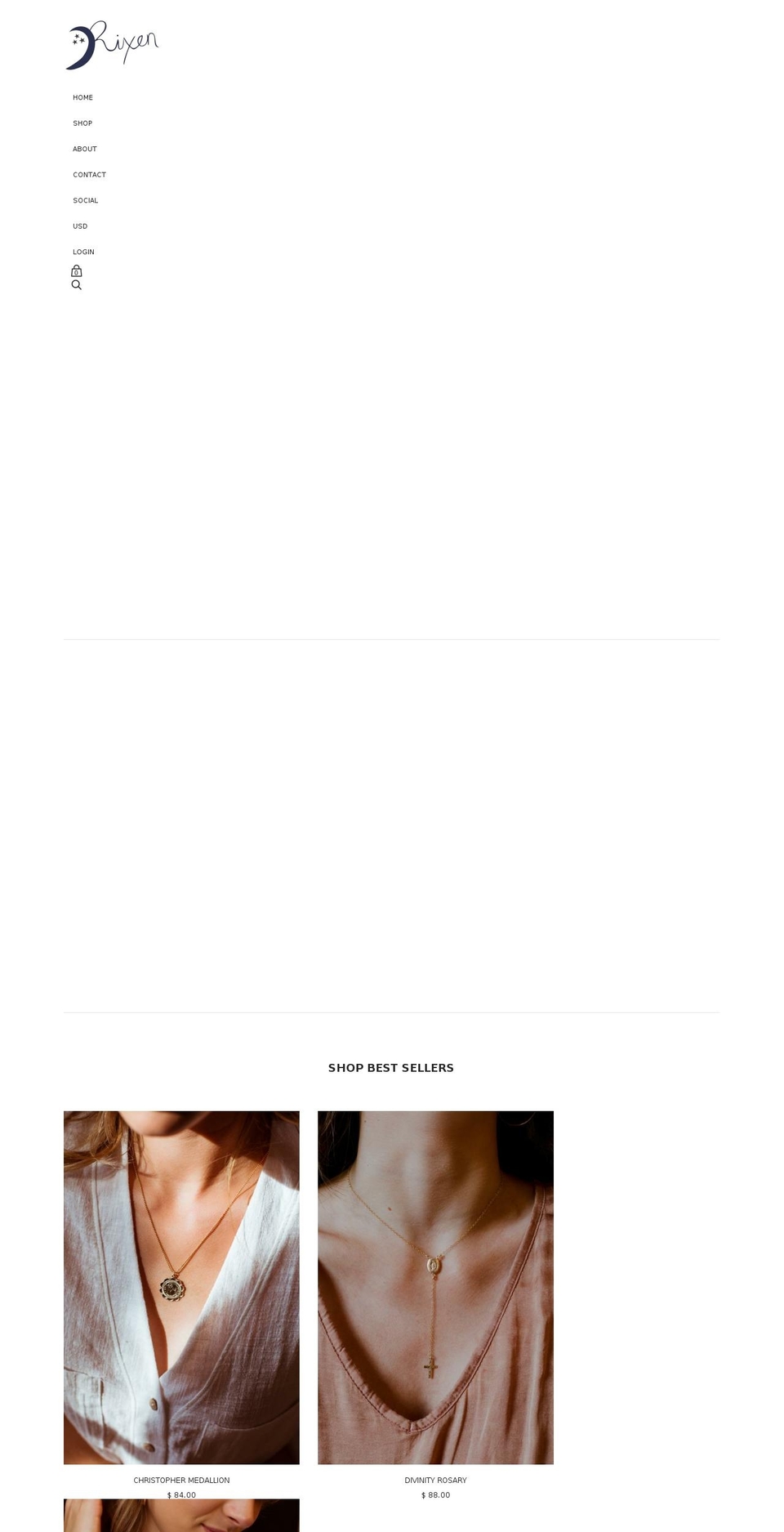 rixenjewelry.com — Shopify storefront screenshot