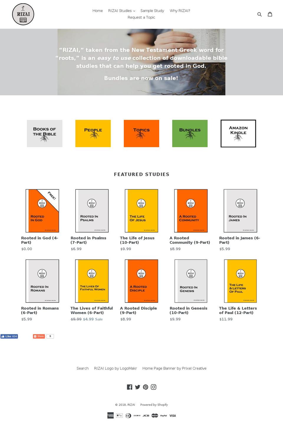 rizaistudies.com shopify website screenshot