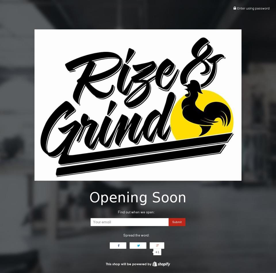 rizengrind.com shopify website screenshot